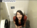 A friend gets a sneak peek of Adriana pooping in a bathroom stall!